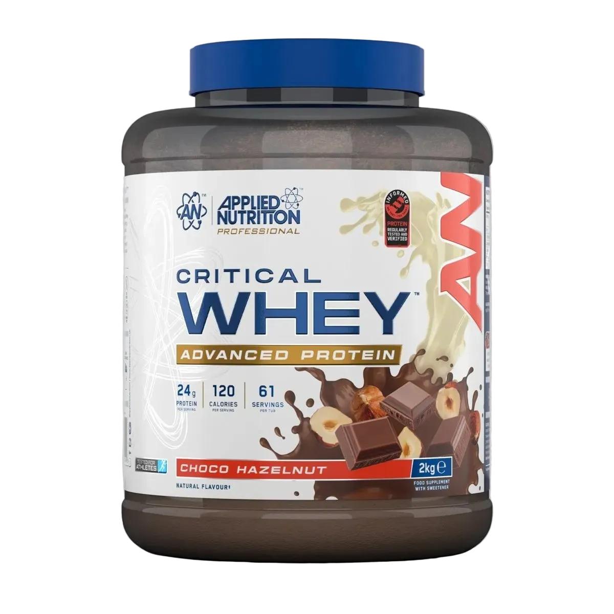 Critical Whey Applied Nutrition 2kg - Chocolate, White Chocolate, Frappuccino, Banana, Hazelnut