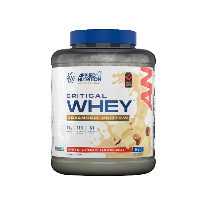 Critical Whey Applied Nutrition 2kg - Chocolate, White Chocolate, Frappuccino, Banana, Hazelnut
